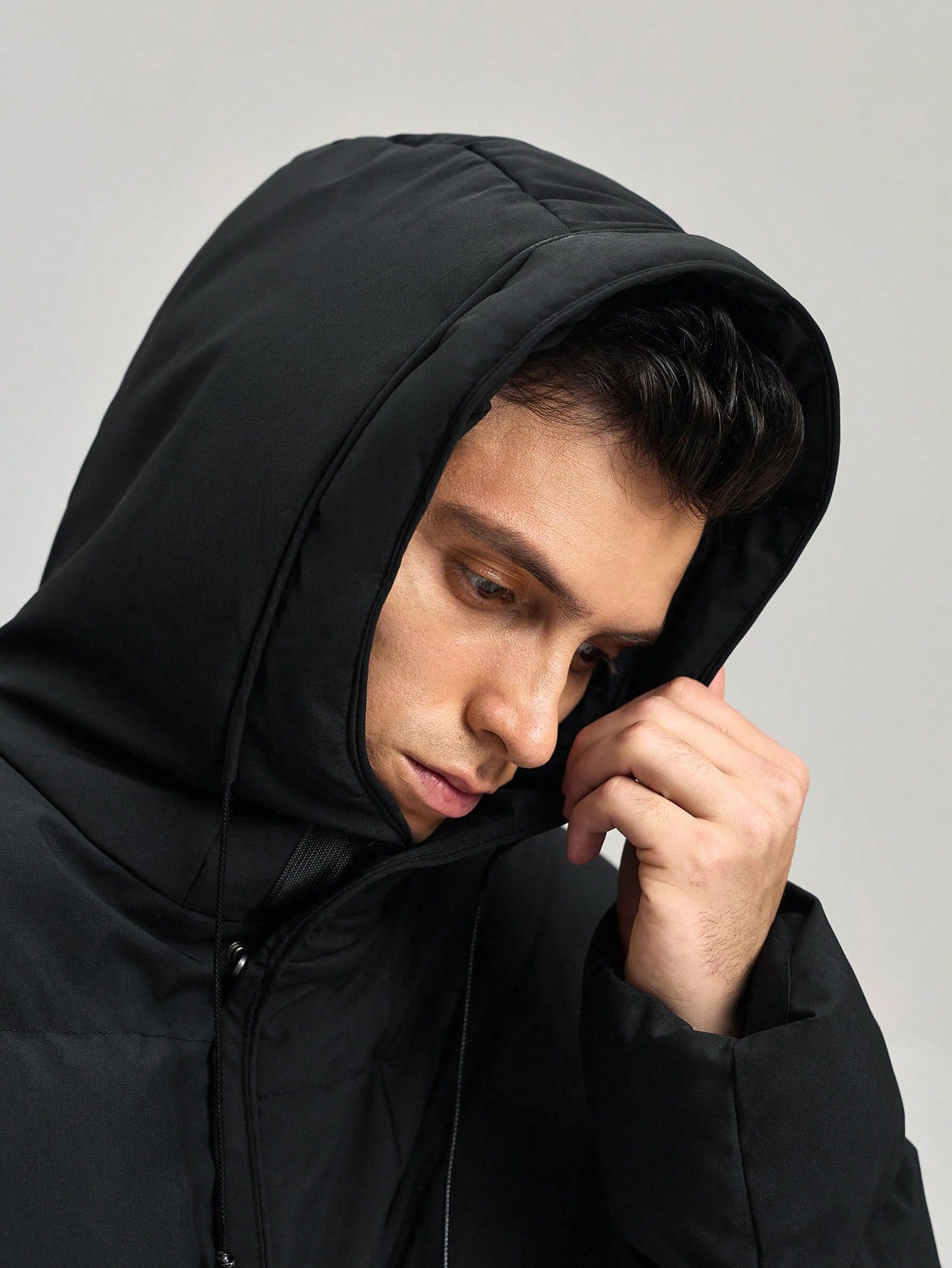 Facuri Herren Steppmantel mit Kapuze