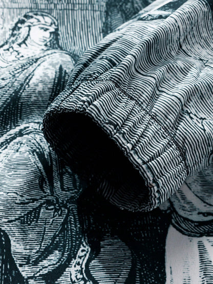 Facuri Herrenjacke mit Vintage-Print