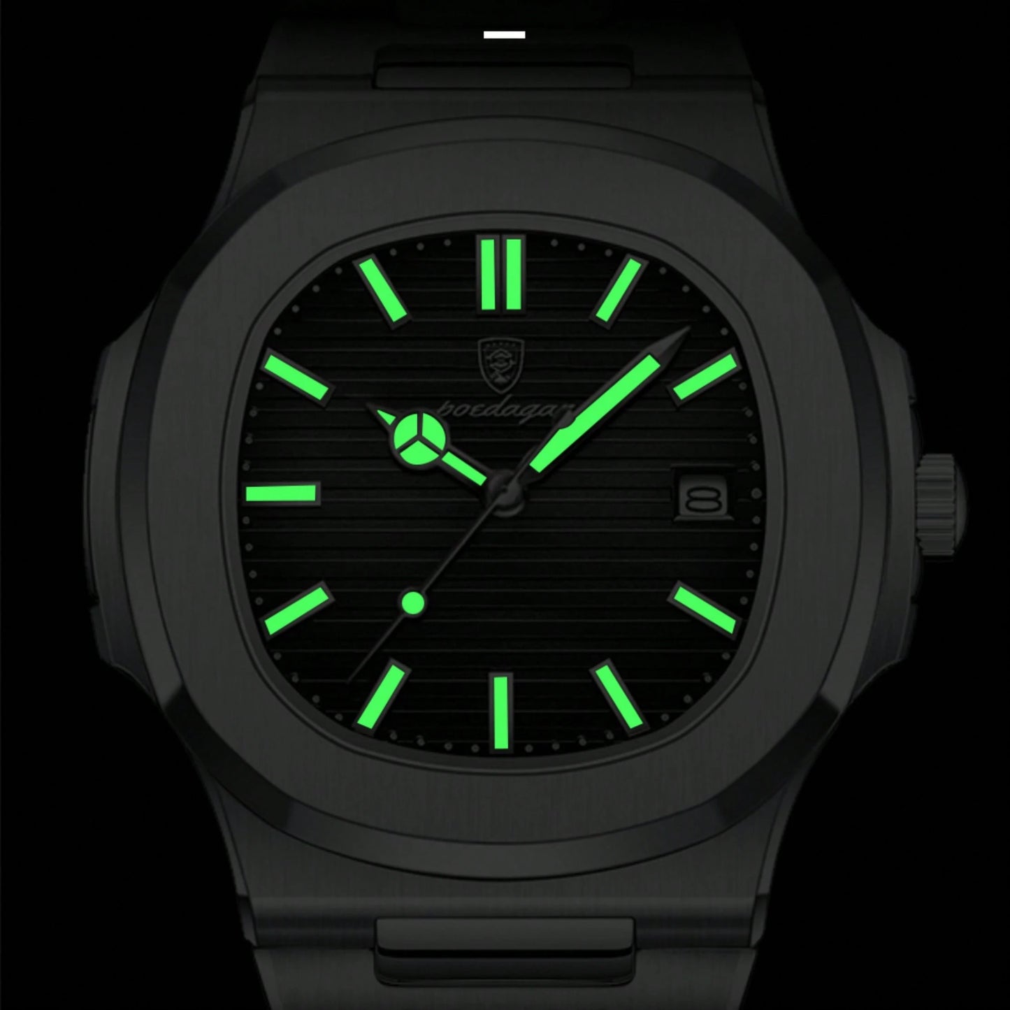 Luxuriöse Herren-Quadrantuhr aus 316L Edelstahl