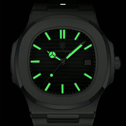 Luxuriöse Herren-Quadrantuhr aus 316L Edelstahl