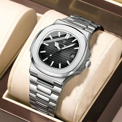 Luxuriöse Herren-Quadrantuhr aus 316L Edelstahl