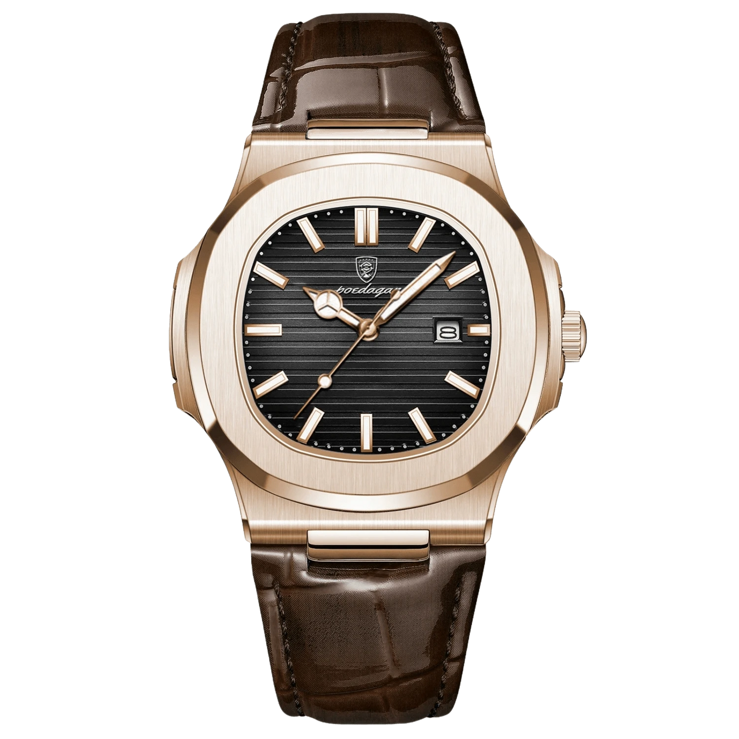 Luxuriöse Herren-Quadrantuhr aus 316L Edelstahl