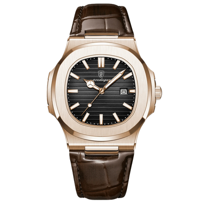 Luxuriöse Herren-Quadrantuhr aus 316L Edelstahl