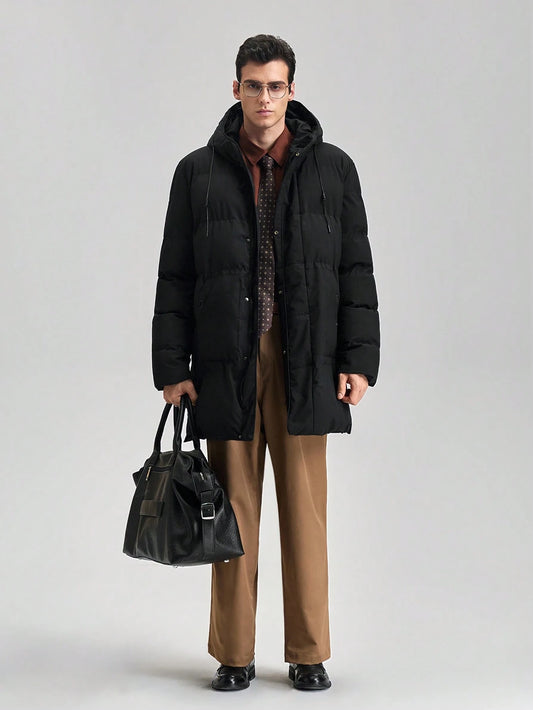 Facuri Herren Steppmantel mit Kapuze