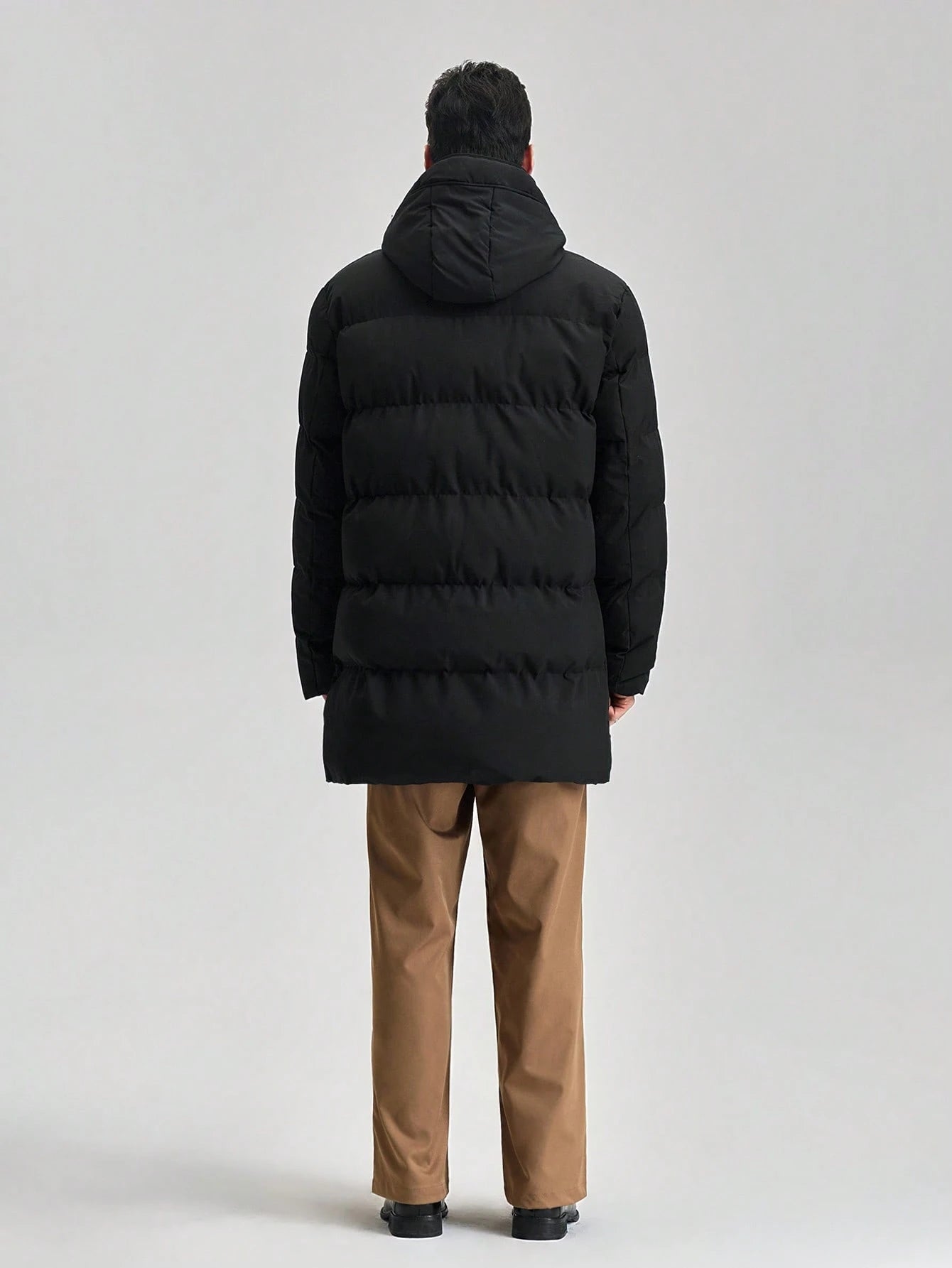 Facuri Herren Steppmantel mit Kapuze