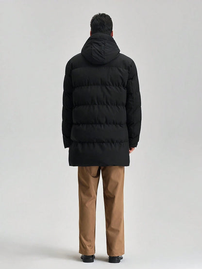 Facuri Herren Steppmantel mit Kapuze