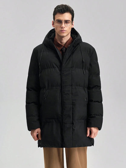 Facuri Herren Steppmantel mit Kapuze