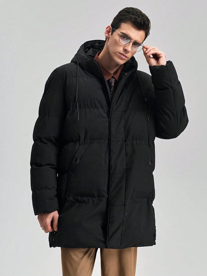 Facuri Herren Steppmantel mit Kapuze