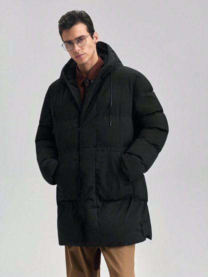 Facuri Herren Steppmantel mit Kapuze