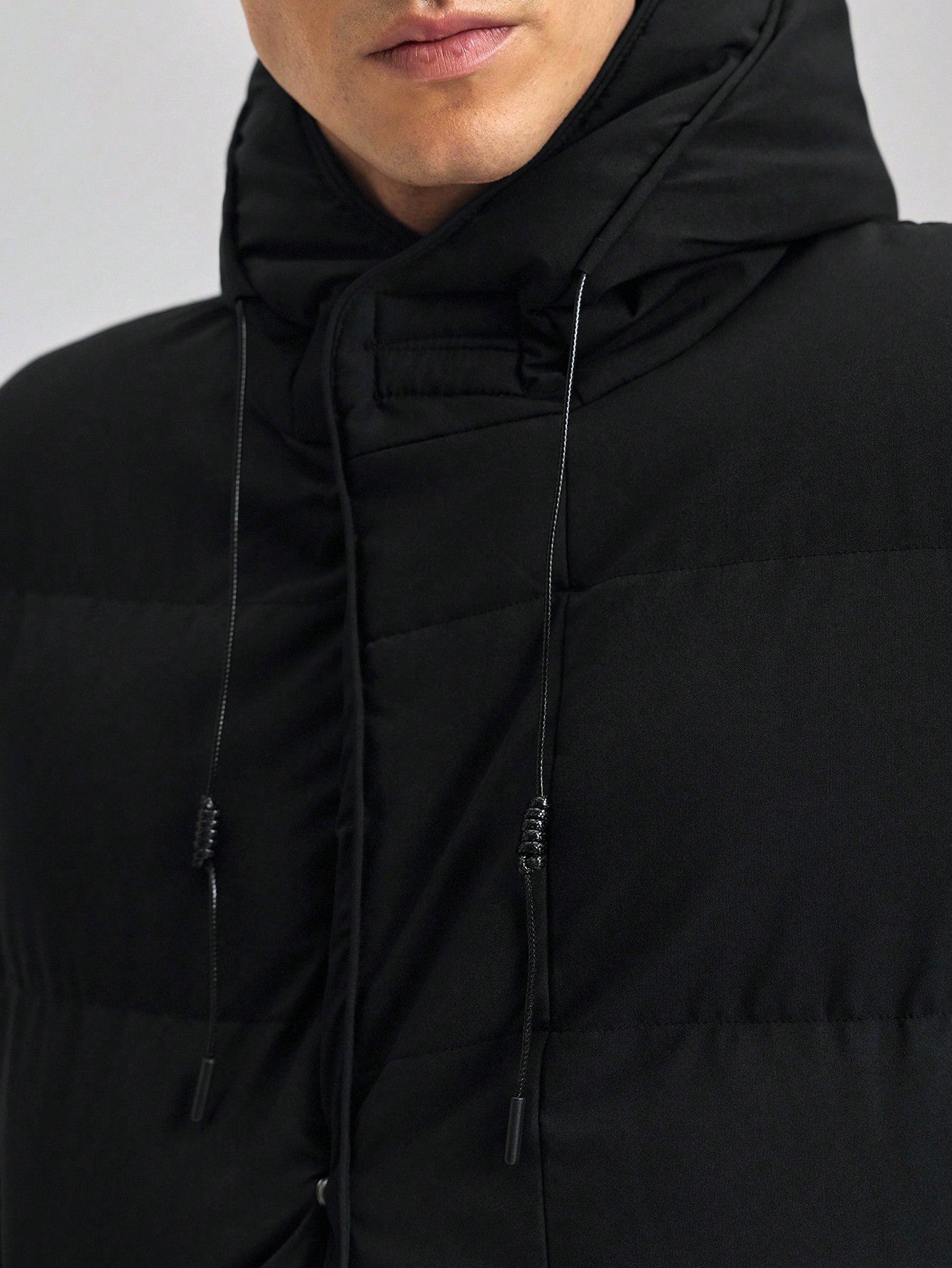 Facuri Herren Steppmantel mit Kapuze